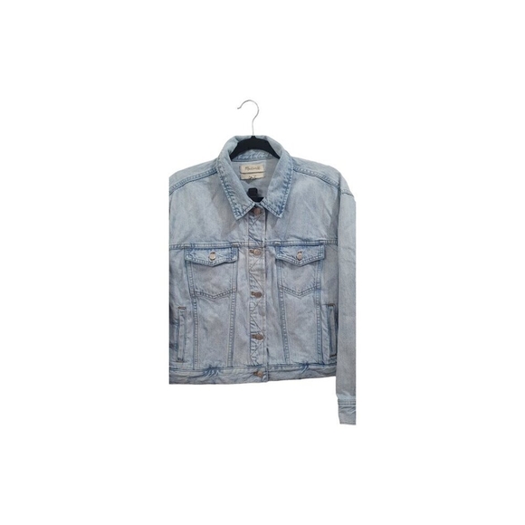 Madewell Oversized Jean Jacket in Junction Wash: Distressed Edition. Size XL - Picture 6 of 11